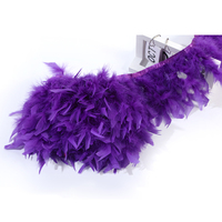 Frange de plumes de chandelle de dinde teintes sur mesure en gros pour la décoration de costumes de carnaval, jupes, robes et projets DIY