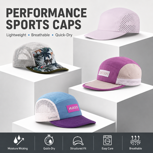 Customizable <strong>Quick</strong> <strong>Dry</strong> 5-Panel <strong>Cap</strong> for Outdoor Sports &amp; Adventures | Adjustable Unstructured Camping <strong>Cap</strong> - Product Image 6