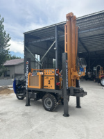 260m puits d'eau de forage forage camion monté roche Dth 65kw moteur Tricycle rotatif plate-forme d'eau Machine