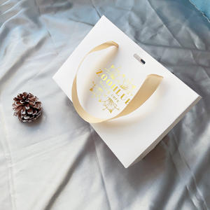 Bolsa de Papel Mini de Lujo con Logotipo Personalizado en Dorado para Joyería, Cosméticos y Gafas, Embalaje de Maquillaje con Asa de Cinta - Product Image 2