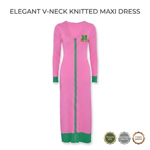 <span class=keywords><strong>Robe</strong></span> pull ajustée à taille empire de qualité supérieure OEM pour femmes avec logo brodé élégant et tissu tricoté - Product Image 1