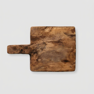 Planche à découper rectangulaire classique en bois avec poignée, en bois naturel brun, pour la cuisine - Product Image 1