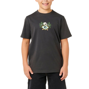 Camiseta para Niños de Corte Holgado, Mezcla de Poliéster y Algodón, Mangas Cortas, Silueta Relajada, Estilo Hombros Caídos, Inspirada en la Moda Urbana - Product Image 4