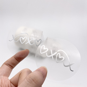 Impresión digital Vinilo PET Lámina plateada Transparente Impermeable Cosmético Logo Pegatinas personalizadas - Product Image 6