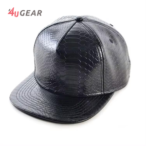 5 Bảng Giá Rẻ Trống Thiết Kế Của Riêng Bạn Bán Rắn Da Brim Snapback Cap - Product Image 1
