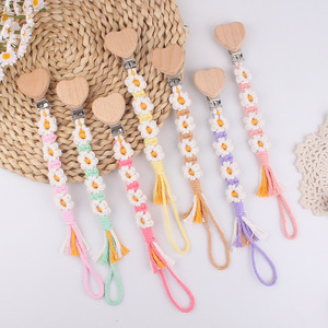 Cartone animato amore faggio <span class=keywords><strong>ciuccio</strong></span> Clip creativo fatto a mano tessitura piccola corda di cotone margherita catena <span class=keywords><strong>ciuccio</strong></span> - Product Image 1