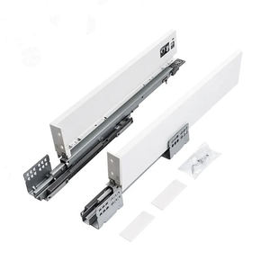 Modern Iron Zinc Plated Full Extension Telescopic Undermount Soft Close Drawer Slides for <b>Kitchen</b> & Home Use - Product Image 1