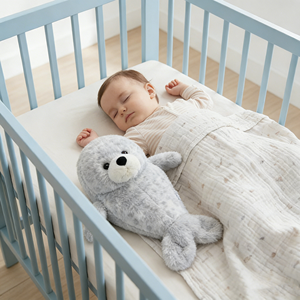 Peluche Kawaii en forme de phoque lestée avec billes intérieures, vente en gros, animal apaisant pour le sommeil et le soulagement du stress - Product Image 4