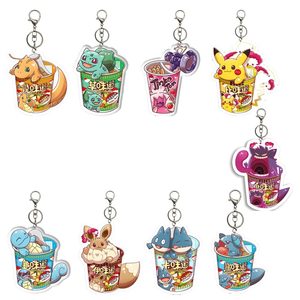 Nouveau porte-clés rectangulaire en PVC à motif de déjeuner de monstre <span class=keywords><strong>Pixie</strong></span>, design tendance et créatif, imprimé par transfert thermique Eevee, vente chaude - Product Image 3