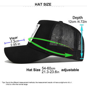 Gorra de Béisbol de 6 Paneles con Malla Bordada y Diseño de Dientes, Gorra Trucker con Parche Tejido Personalizado - Product Image 3