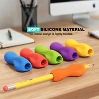 Agarraderas de Silicona para Lápices, para Ejercicios de Dedos de Niños y Mejora de la Postura, Juego de Soportes para Lápices