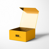 Boîte en carton pliable magnétique de luxe personnalisée pour cadeaux, vêtements, chaussures, avec logo estampé or