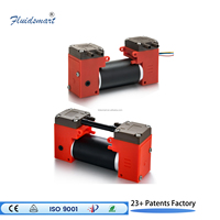 Pompa udara mini, pompa piston kompresor paralel motor dc tanpa sikat 12v
