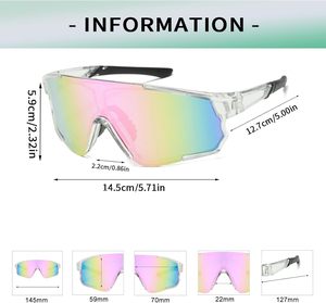 Polarized Sports Sunglasses Men Women UV400 Protection Cycling <b>Eyewear</b> Baseball Running Fishing Available Blue Black - Product Image 3