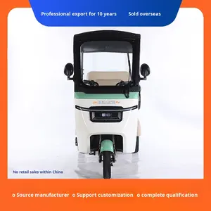 Venta al por mayor de fábrica, triciclos eléctricos de 60V con cuerpo abierto, furgonetas grandes de asiento de doble fila para uso doméstico, recogida de niños - Product Image 2