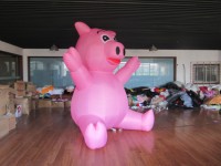 Mascotte de cochon gonflable géant rose personnalisée, décoration animale gonflable pour fête sur le thème de la ferme en extérieur
