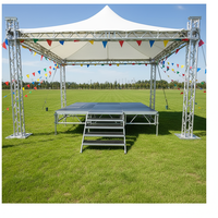 Podium de scène extérieur carré en alliage d'aluminium émis en usine pour les événements de concert certifiés TUV