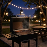 Lampe de barbecue rechargeable COB LED IP65 étanche, rotation à 360°, charge Type-C pour balcon/cour/plage/pique-nique 3