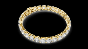 Bracelet en or rose classique rond avec diamant de laboratoire cultivé en or 14K 18K, bijoux élégants et luxueux pour femmes - Product Image 6