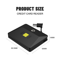 Lector de Tarjetas con Chip Tipo C ISO 7816 ZOWEETEK, Lector de Tarjetas de Crédito Móvil OTG, Lector de Tarjetas Inteligentes USB C para Teléfonos y Tabletas