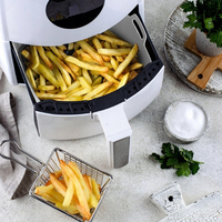 Accessoires pour friteuse à air : Panier en silicone réutilisable de qualité alimentaire, carré, antiadhésif, pour friteuse à air et four, idéal pour la cuisson.