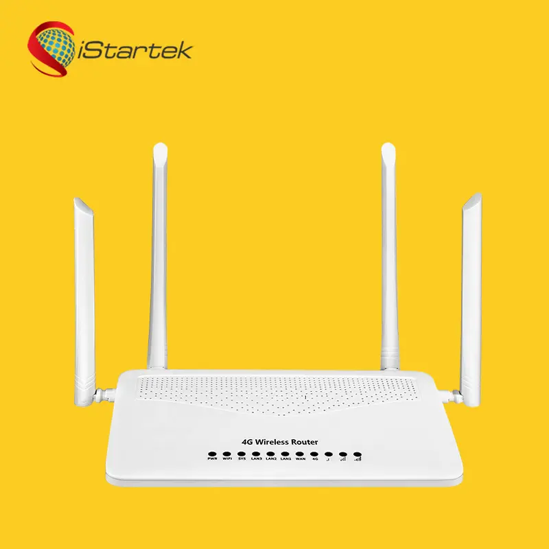 Módem WiFi de largo alcance 4G 4 puertos LAN enrutador inalámbrico con ranura para tarjeta SIM y juegos en casa