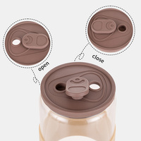 Gobelet sport personnalisé en gros de 16 oz, sans plomb, réutilisable, avec paille et bouchon, portable, à paroi simple, marque CF, couvercle en silicone coloré