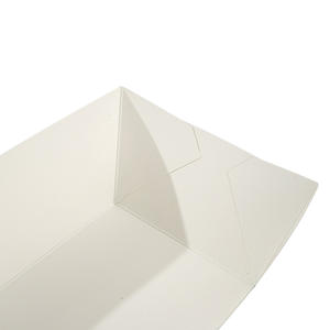 صينية طعام ورقية بيضاء صديقة للبيئة للاستخدام مرة واحدة، صينية وجبات خفيفة لامعة/مطبوعة مصنوعة من الورق المقوى - Product Image 4