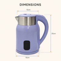 Bouilloire Électrique Instantanée en Acier Inoxydable à Prix Bas, 2,5 L, 1500 W, Double Couche, Résistante à la Chaleur, Utilisation Hôtelière, Automatique