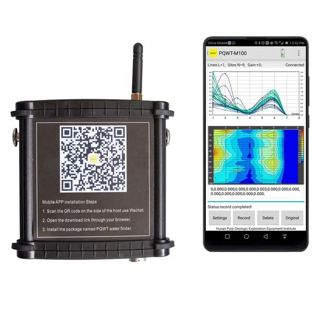 Nuovo strumento di rilevamento geologico PQWT M100 rilevatore di perforazione di pozzi d'acqua per esplorazione geologica da 100 metri