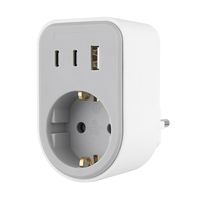 Pheiyon - Regleta de Enchufes Schuko Personalizable con Certificación CE GS, 1 USB-A, 2 Tipo-C, 16A, 250V, IP20, Plástico, Uso Residencial, ODM, OEM, DIY