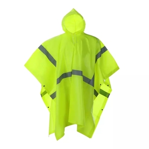 Impermeable Reflectante de Seguridad Clásico de Alta Calidad para Adultos, Duradero para Todas las Estaciones, Revestimiento de PVC, Amarillo Fluorescente, para Camping, 100% Impermeable - Product Image 1