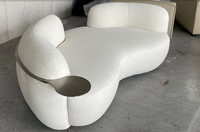 Ensemble de Meubles de Salon de Villa Américaine de Luxe, Design Moderne, Tête de Lit en Bois, Canapé et Chaises Trône pour Décoration d'Intérieur Haut de Gamme