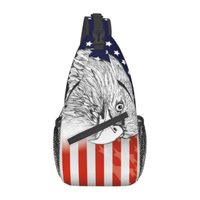 Sac bandoulière léger en polyester, motif drapeau américain, Aigle, 250e anniversaire de l'Amérique, sac à bandoulière patriotique