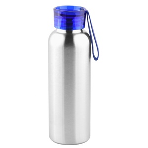 Botella de agua deportiva de acero inoxidable sin BPA de 550ml, botella duradera de medio galón para gimnasio al aire libre, cinturón de silicona, tapa de plástico con logotipo para alimentos - Product Image 3