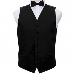 Ensemble de <span class=keywords><strong>costume</strong></span> de mariage pour <span class=keywords><strong>homme</strong></span> en satin couleur unie, comprenant <span class=keywords><strong>gilet</strong></span>, cravate et nœud papillon, pour marié, tenue formelle ou d'affaires, couleur <span class=keywords><strong>bordeaux</strong></span> - Product Image 2