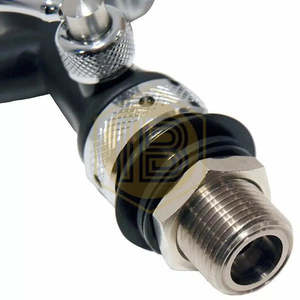 Rubinetto classico con compensatore in ABS nero per birra - Product Image 2