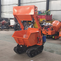 Minicargadora Hidráulica de Orugas 800kg, Minicargadora Compacta, Transportador Multiusos, Minidumper para Jardín y Granja