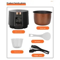 Autocuiseur Électrique Multifonctionnel Carré 5L avec Couvercle en Verre, Minuteur, Prise en Charge de la Langue Néerlandaise, Puissance 800W pour Usage Domestique