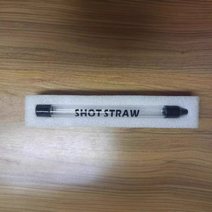 Shot <b>Straw</b> 7 Inch <b>Plastic</b> Reusable <b>Drinking</b> <b>Straw</b> For Alcohol Storage And Sipping - Product Image 2