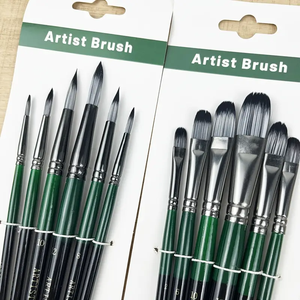 BOMEIJIA spazzole per artisti all'ingrosso 6 pz in Nylon per capelli in alluminio puntale in legno pennello per pittura - Product Image 3