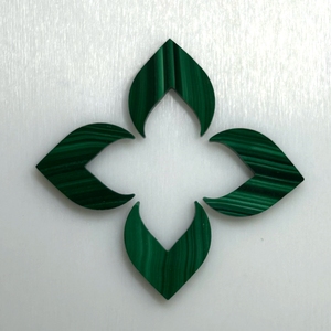 Grande coquille de nacre blanche naturelle, taille 40x40x2mm, fleur de trèfle <span class=keywords><strong>Robert</strong></span>, pierres précieuses en nacre - Product Image 3