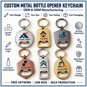 Llavero Abridor de Botellas de Metal con Forma Personalizada, Logotipo Promocional, Regalo Empresarial, Fabricación OEM ODM - Product Image 4