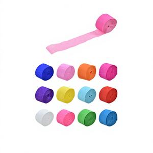 Rouleaux de papier crépon coloré Peiyong pour décorations de fête 25 cm x 10 m, lot de 12 pièces, modèle 51427 - Product Image 1
