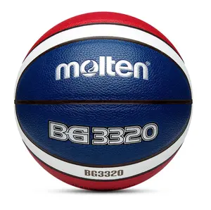 Venta al por mayor bola de baloncesto tamaño 7 al aire libre-Pelota de baloncesto de alta calidad para interior y exterior, talla 7, cuero PU, moldeado, BG3320, gg7, con logo