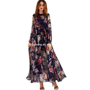 Taglie forti abito <span class=keywords><strong>da</strong></span> <span class=keywords><strong>sera</strong></span> donna caftano donna in Chiffon con stampa <span class=keywords><strong>Oversize</strong></span> - Product Image 1