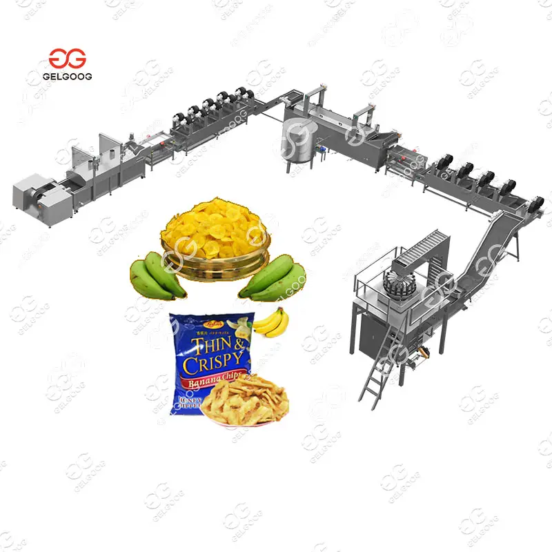 다기능 반자동 바나나 칩 만들기 기계 바나나 스틱 기계 자동 바나나 칩 가공 라인