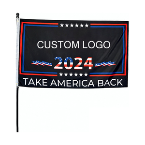 Drapeau américain patriotique personnalisé de haute qualité, toutes tailles, drapeau américain personnalisé à main avec mât en bois, vente chaude - Product Image 1