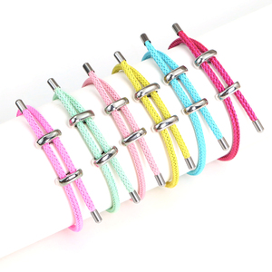 <span class=keywords><strong>Bracelet</strong></span> en <span class=keywords><strong>fil</strong></span> d'acier rigide 3D à faire soi-même, cordon coloré, <span class=keywords><strong>bracelet</strong></span> réglable avec breloques, boucle <span class=keywords><strong>argent</strong></span>ée, <span class=keywords><strong>bracelet</strong></span> en acier inoxydable étanche - Product Image 5