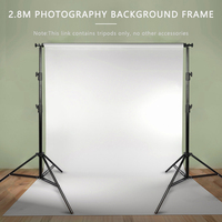 Support de trépied de photographie rembourré à ressort en fer réglable de 2.8 mètres pour l'utilisation du projecteur de studio photo